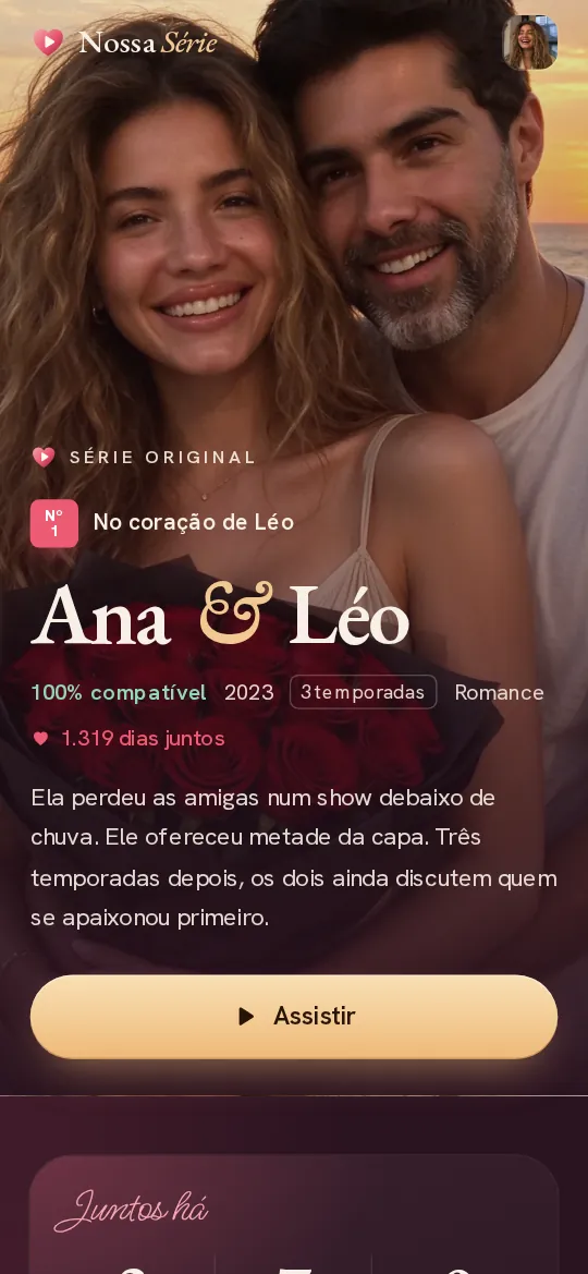 A capa da série: O nome de vocês em cartaz, com sinopse.